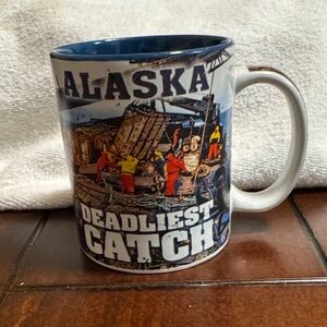 Alaska Deadliest Catch Themed Mug - Blue and White MO Box